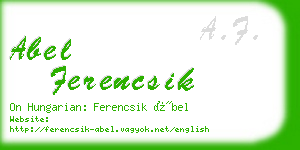 abel ferencsik business card